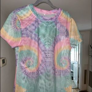 Mesh Tie-Dye Dress
